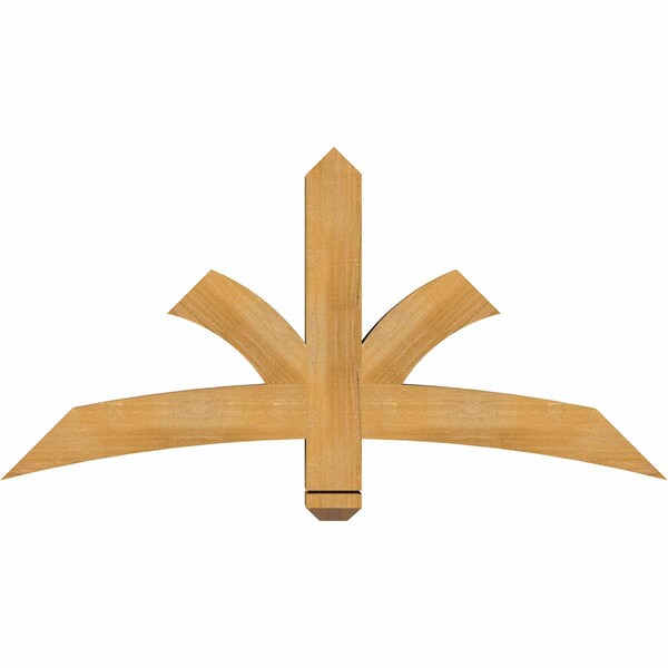 Ekena Millwork Davenport Rough Sawn Timber Gable Bracket, Western Red Cedar, 48"W x 24"H x 4"D x 4"F, 12/12 Pitch GBW048X24X0404DAV00RWR - main